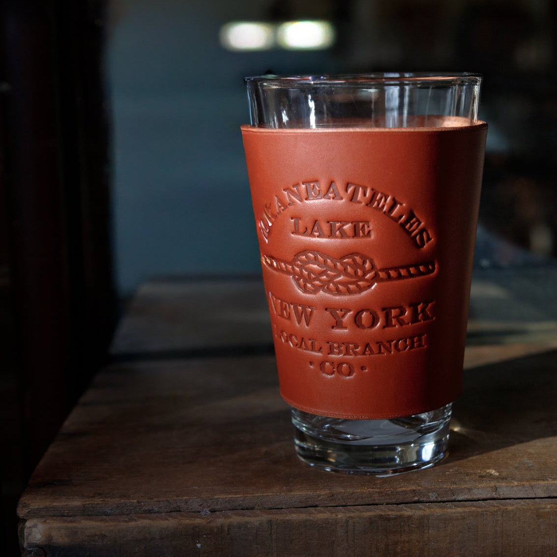 Leather Pint Glass - USA Made