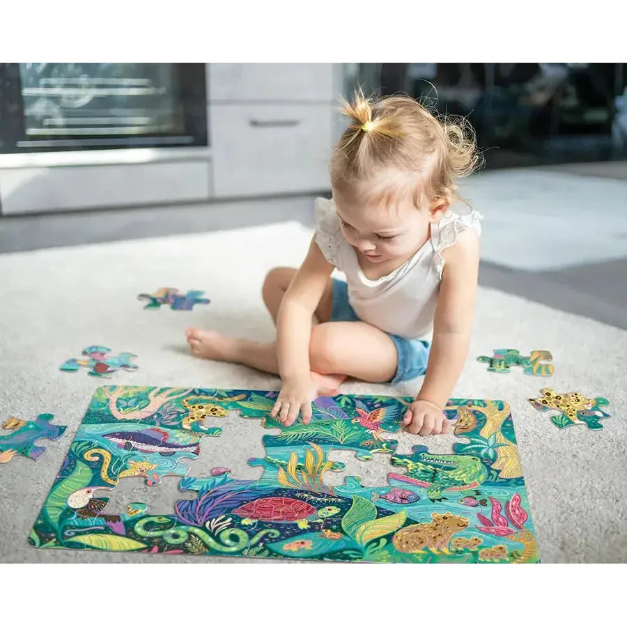 In the Rainforest 35 Piece Floor Jigsaw Puzzle Cobble Hill