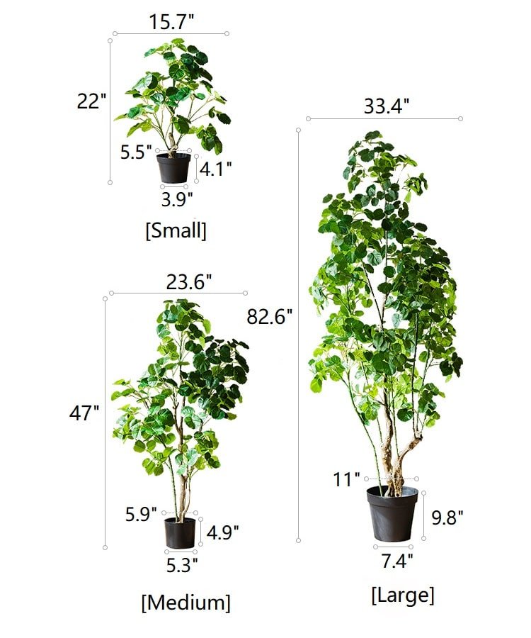Silk Artificial Apple Banyan Leaf Tree In Pot — faux plant accent for living room office and home decor seasonal gift idea