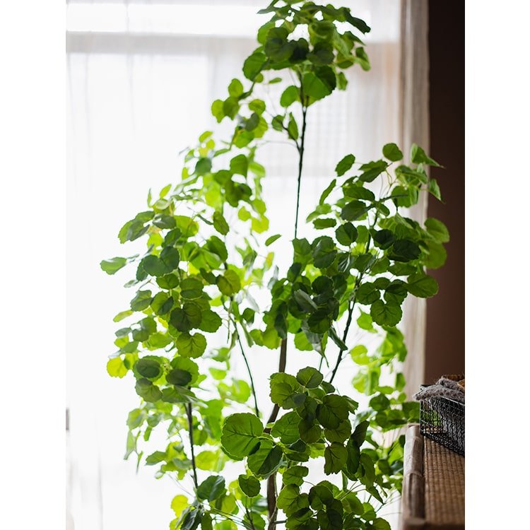 Silk Artificial Apple Banyan Leaf Tree In Pot — decorative artificial greenery for indoor spaces decorative design