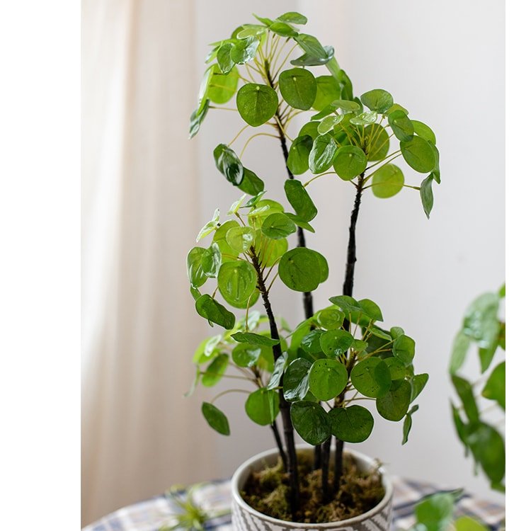 Artificial Potted Pilea Plant 26" Tall — faux plant accent for living room office and home decor online gift shop find