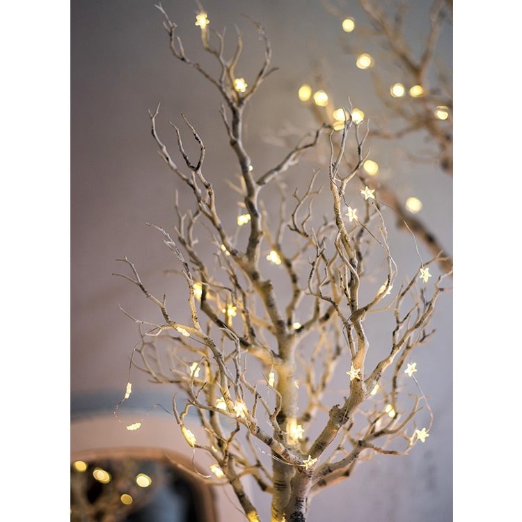 Christmas Withered White Christmas Tree Faux, holiday tree for festive indoor Christmas decorating