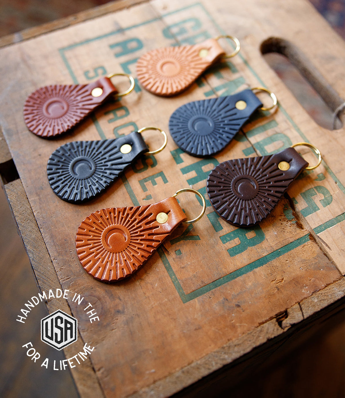 Leather Key Fobs - USA Made