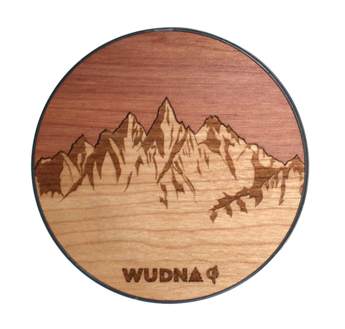 Wooden Qi Wireless Fast Charger - Sawtooth Mountains Edition