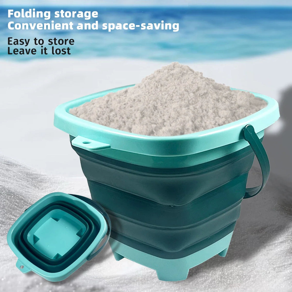 Children’s Collapsible Bucket — Multi-Functional Small Beach Toy For Sand & Water Play