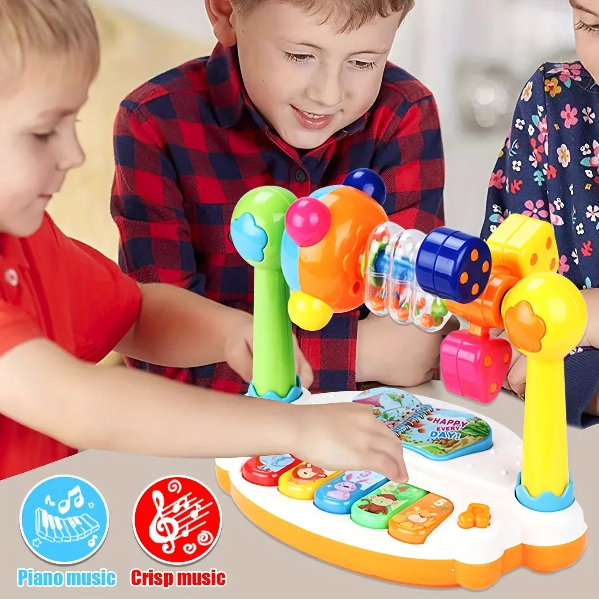 Baby Musical Piano Keyboard Toys, Rhythm Game & Song Play Activity Learning Toy, Christmas Gifts, Halloween Gifts
