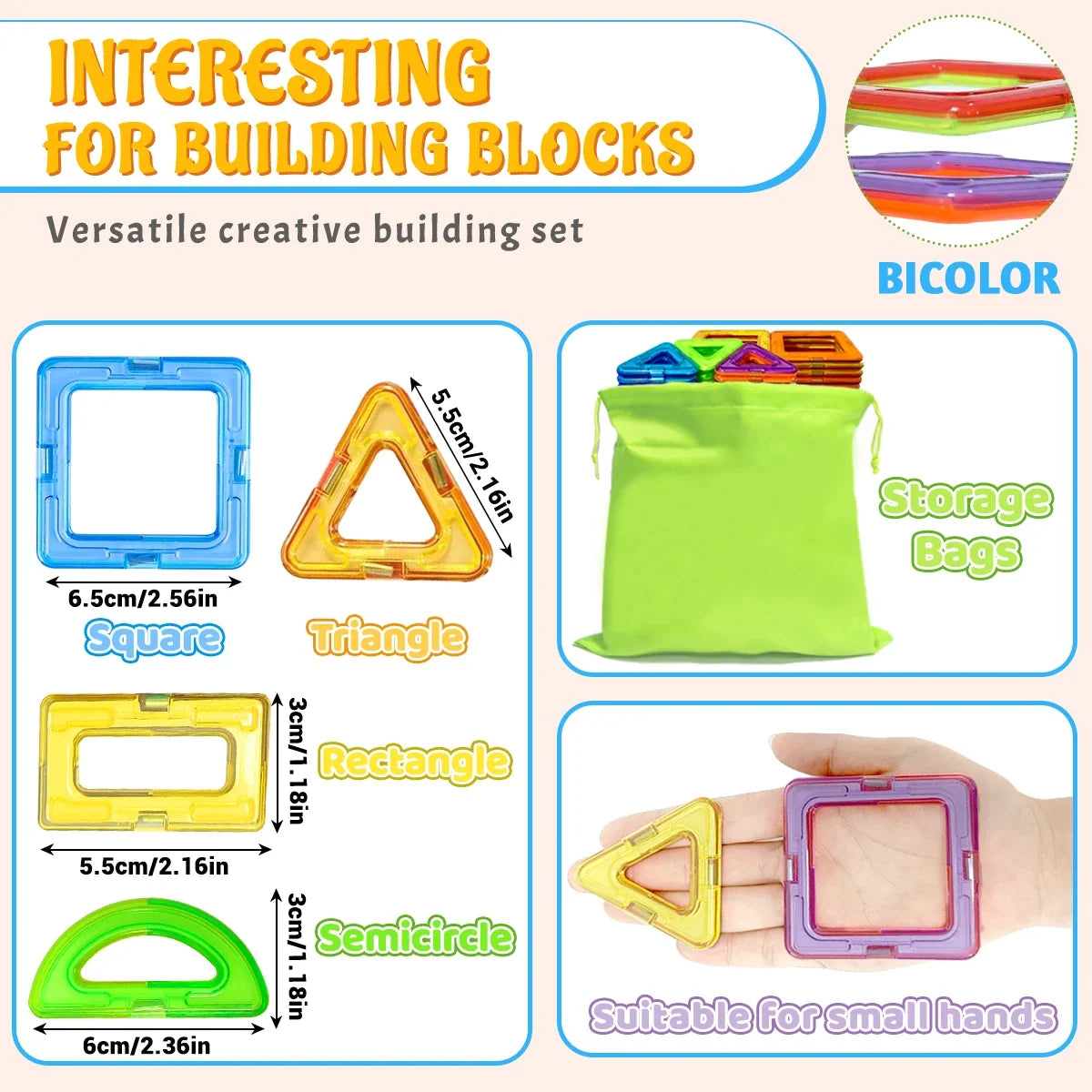 Big Size DIY Magnetic Building Blocks Construction Toy STEM