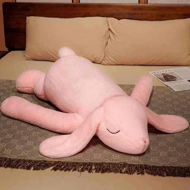 Giant Huggable Long Ears Bunny Plush Toy (35.4/47.2 in) - Soft Rabbit Stuffed Pillow Gift
