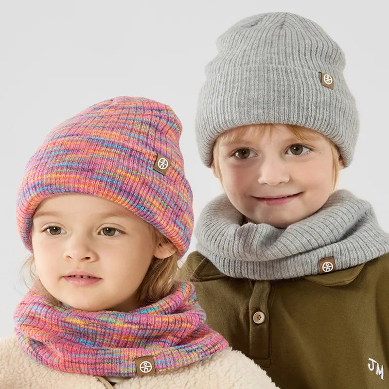 3-Piece Winter Set – Warm Knitted Hat, Gloves & Scarf for Boys & Girls, Plus Velvet Ear Protection Beanie for Kids