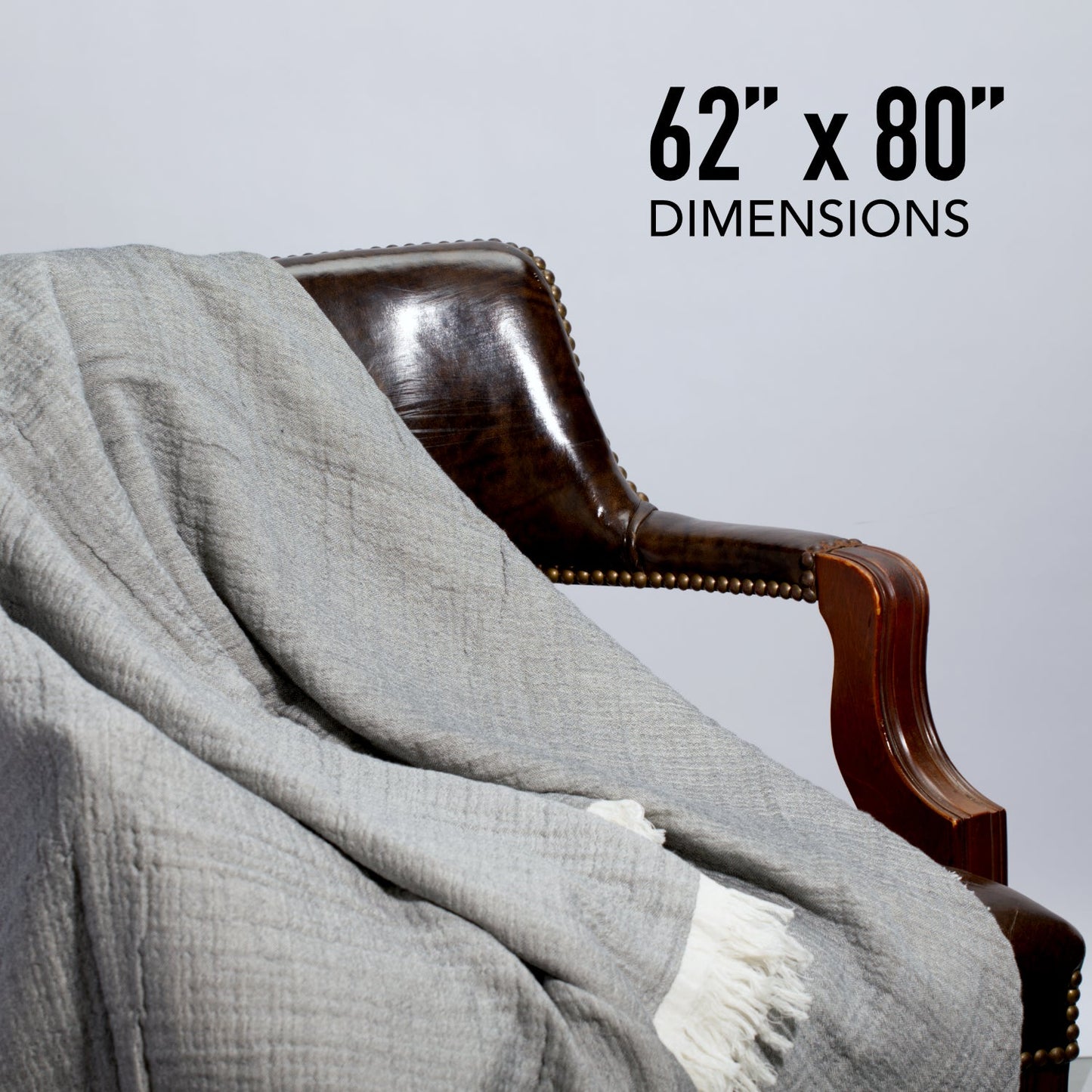 100% Cotton Reversible Muslin Throw Blankets 60" x 80"