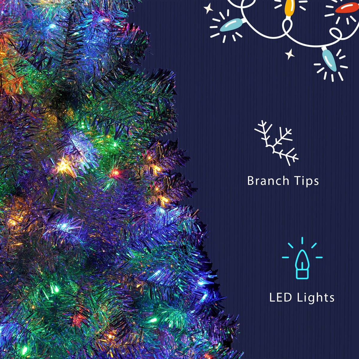 6FT Sliver Pre-Lit Artificial Christmas Tree