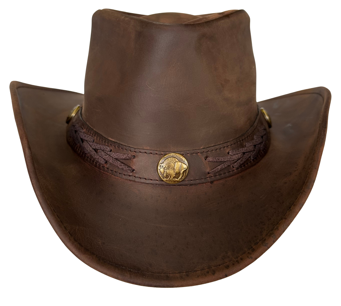 Outback Survival Gear- Boss Shapeable Leather Hat in Brown-H7001