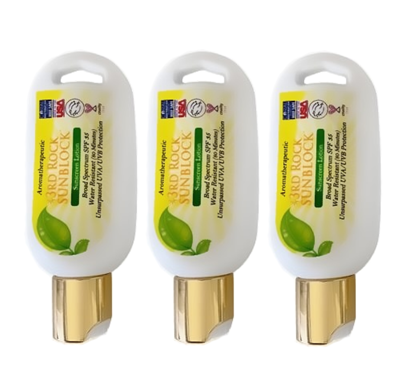 3rd Rock Sunblock SPF 35+ – Natural Zinc Sunscreen Lotion | Toxin-Free, Water-Resistant, Aromatherapeutic