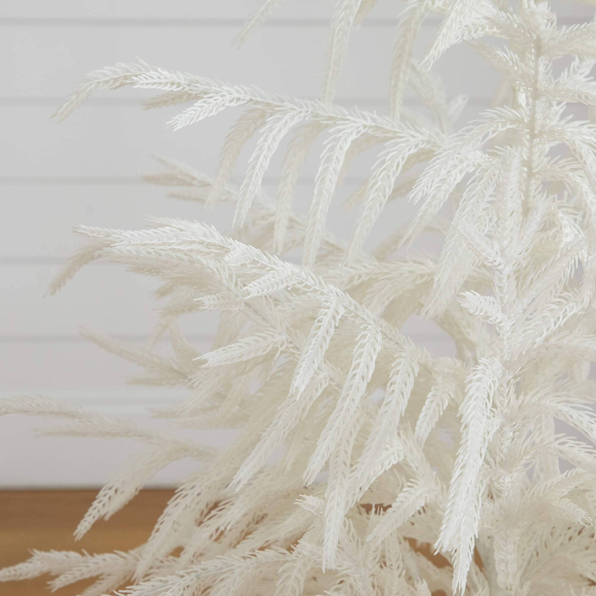 4' Artificial Real Touch White Norfolk Island Pine Christmas Tree with Natural Look, Christmas tree for living room, entryway or seasonal display