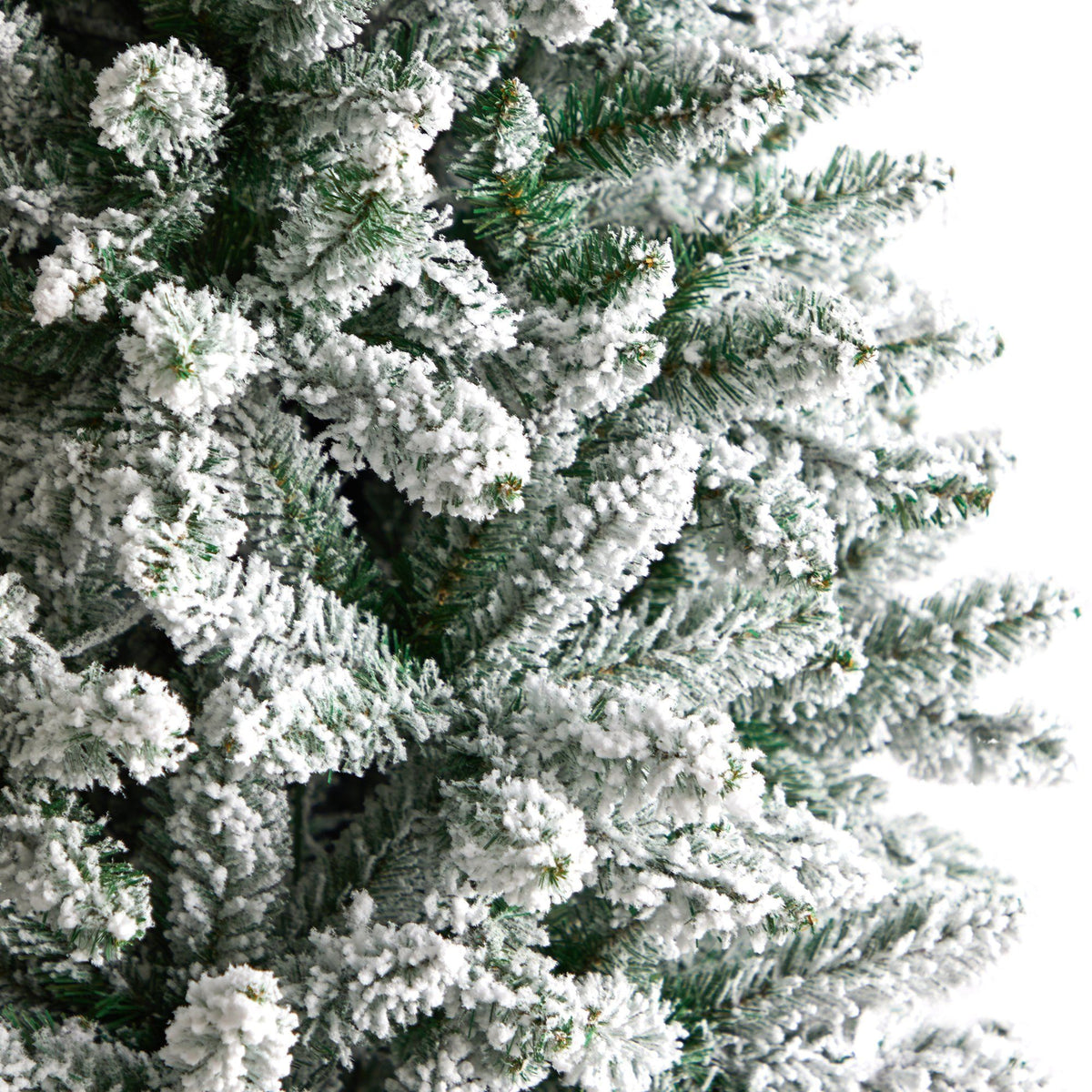 8' Slim Flocked Montreal Fir Artificial Christmas Tree, artificial Christmas tree for festive holiday home decor from Cedar & Spice Gifts