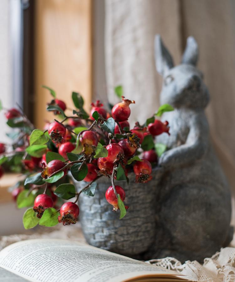Artificial Fruit Pomegranate Fruit Bouquet 12" Tall