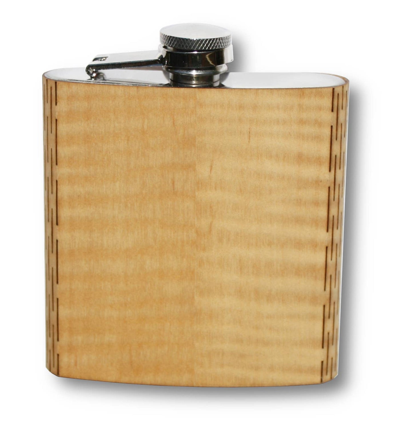 6 oz. Wooden Hip Flask – Real Wood Wrapped Stainless Steel Flask, Handcrafted in the USA