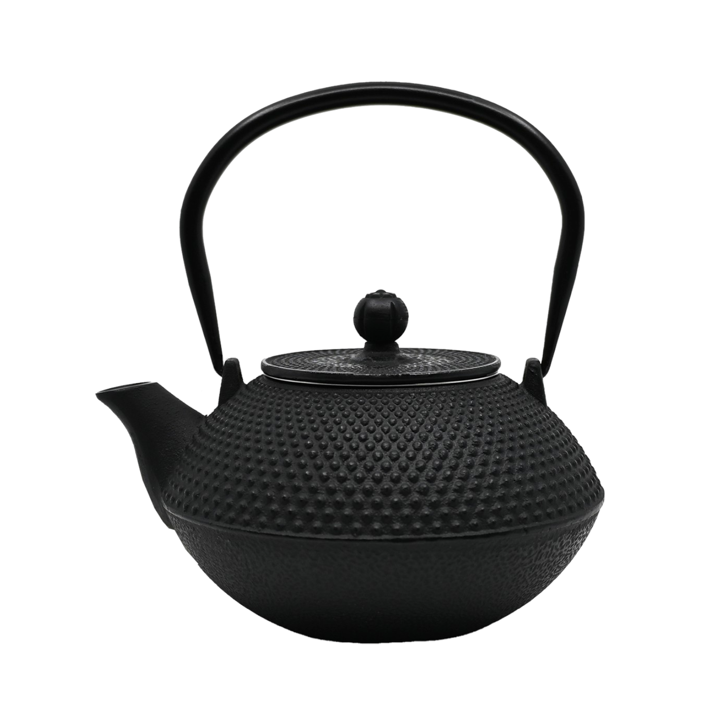 Black Hobnail Design 44oz Cast Iron Tea Pot (1/6)