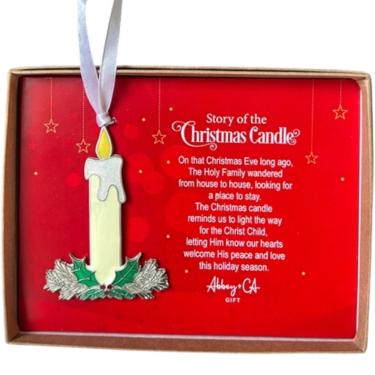 The Story Of The Christmas Candle Ornament — holiday ornament for festive tree and home decor