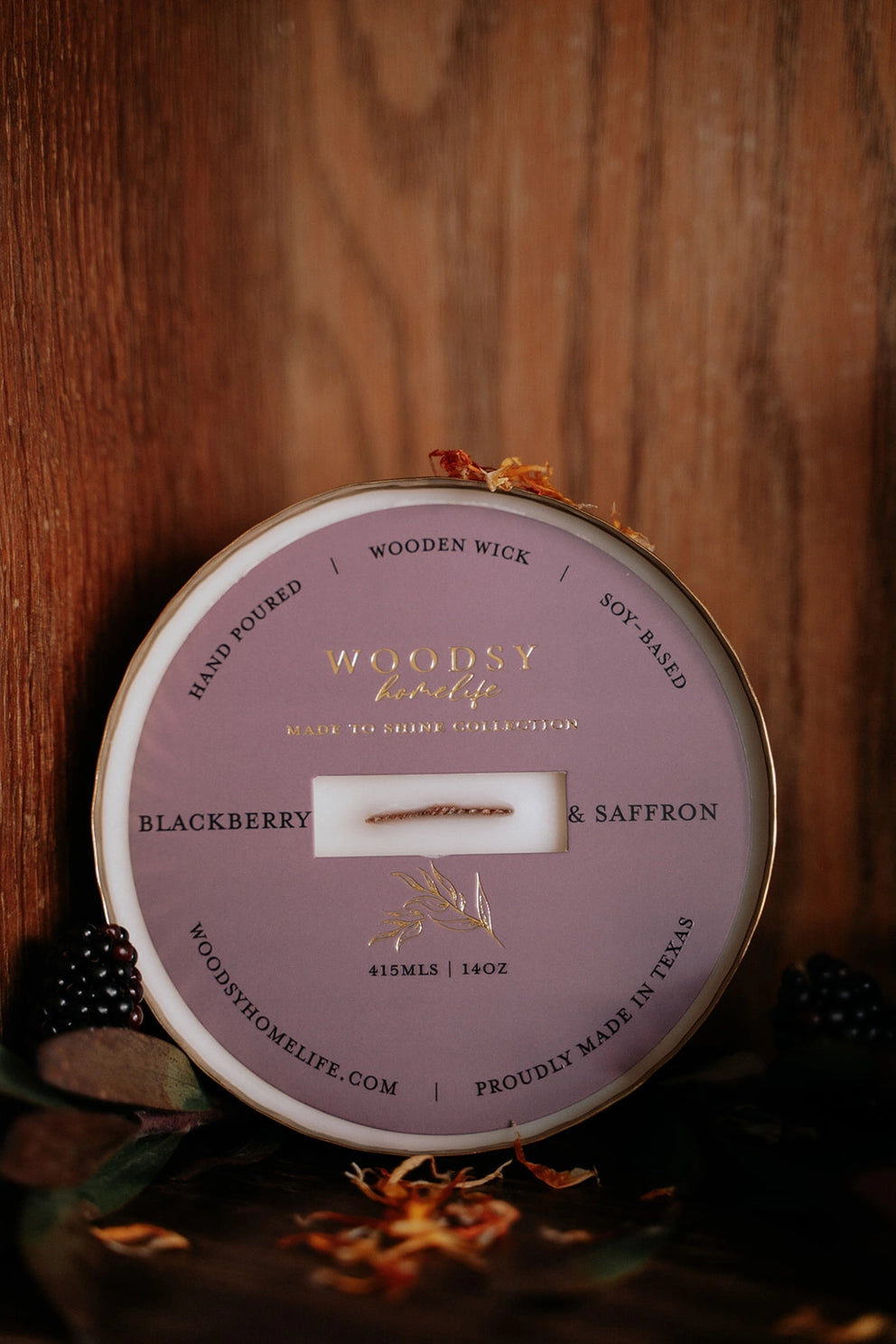 Winter/Holiday Brass Bowl Collection - 14oz /Soy/ Woodwick