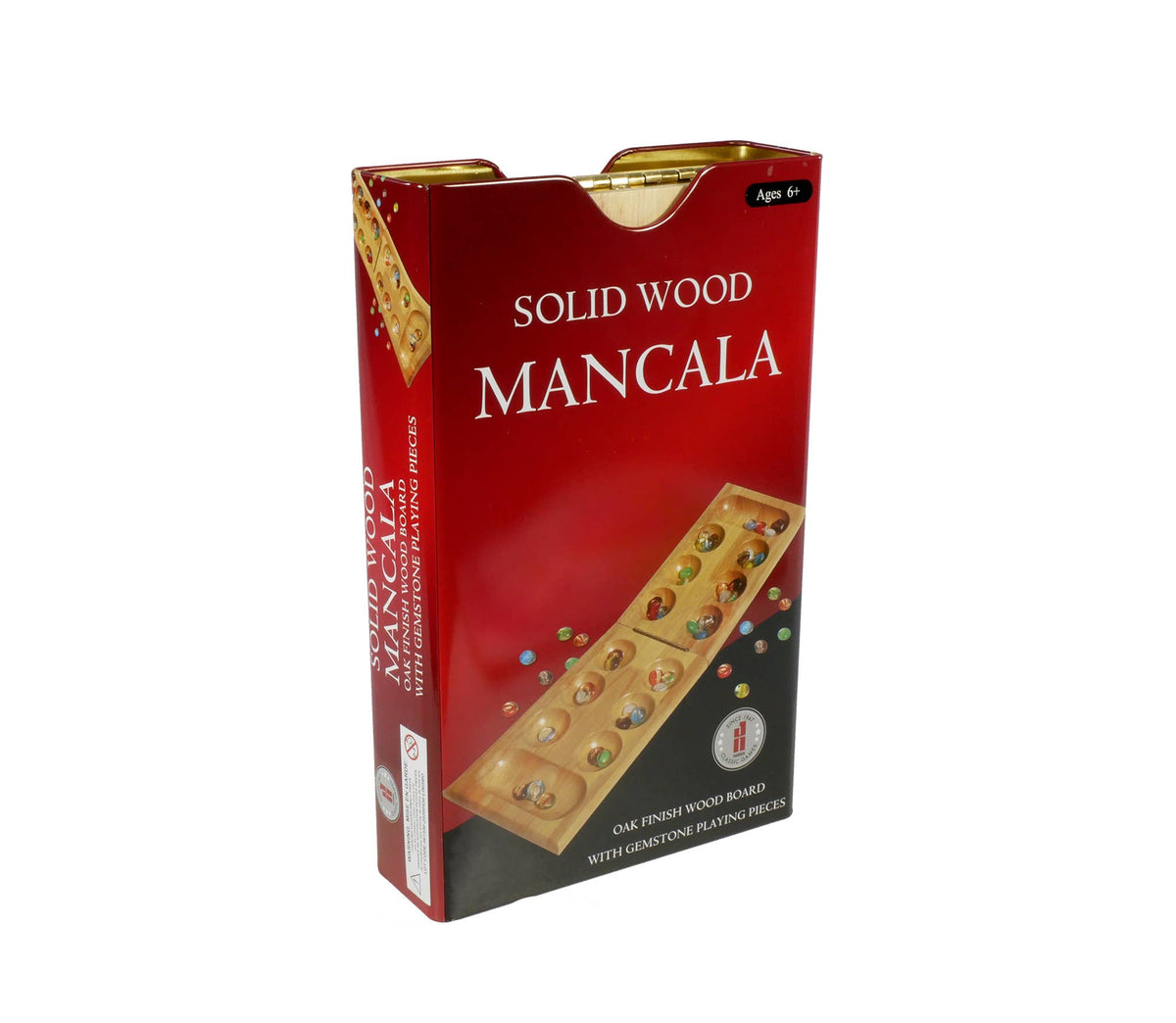 Wood Folding Mancala in Tin Case