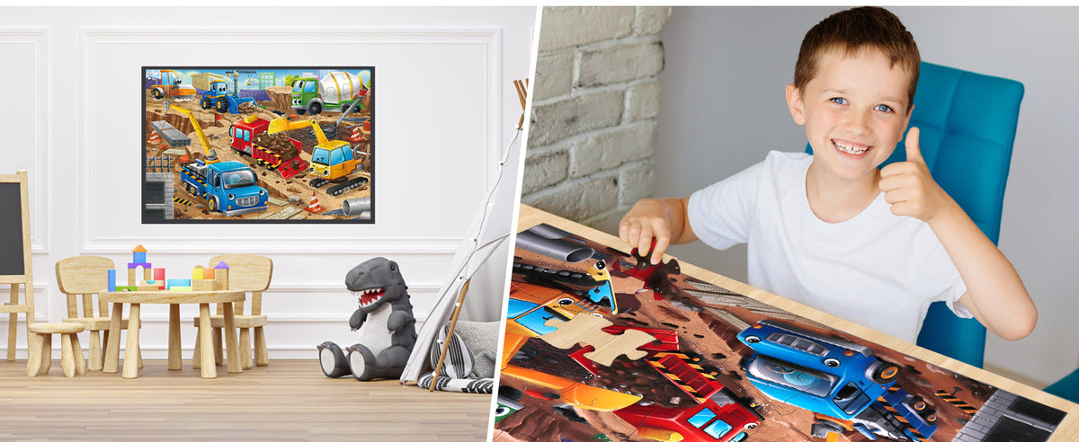 Giant Construction Site Floor Kids Puzzle