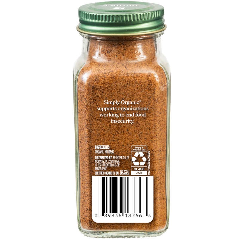 Simply Organic Nutmeg, Certified Organic