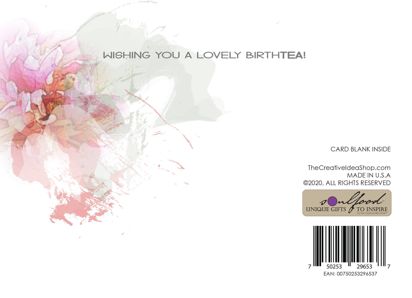 TEA GREETING Card with REAL TEA BAG - Lovely Birthtea