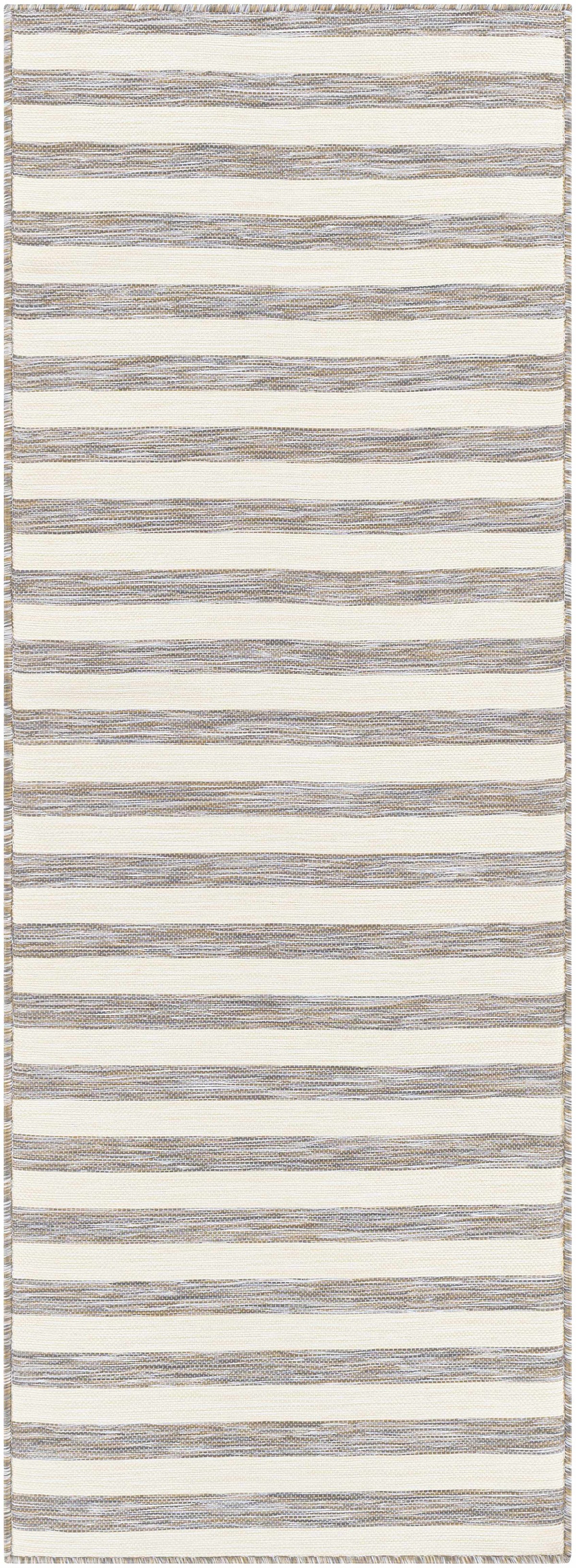 Bongaree Gray Striped Outdoor Carpet - Clearance
