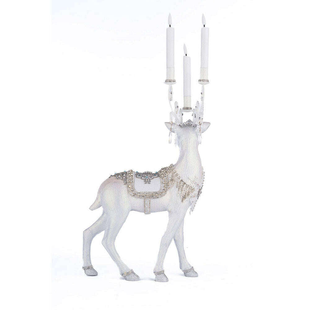 Crystal Christmas Standing Deer Candleholder | Christmas Decor | Katherine's Collection