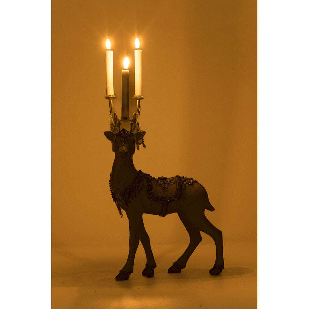 Crystal Christmas Standing Deer Candleholder | Christmas Decor | Katherine's Collection