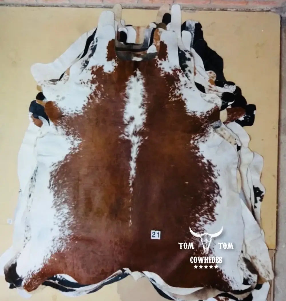 Cowhide Rug Combo Set Large Size 3 pcs Approx. 6x6 Feet