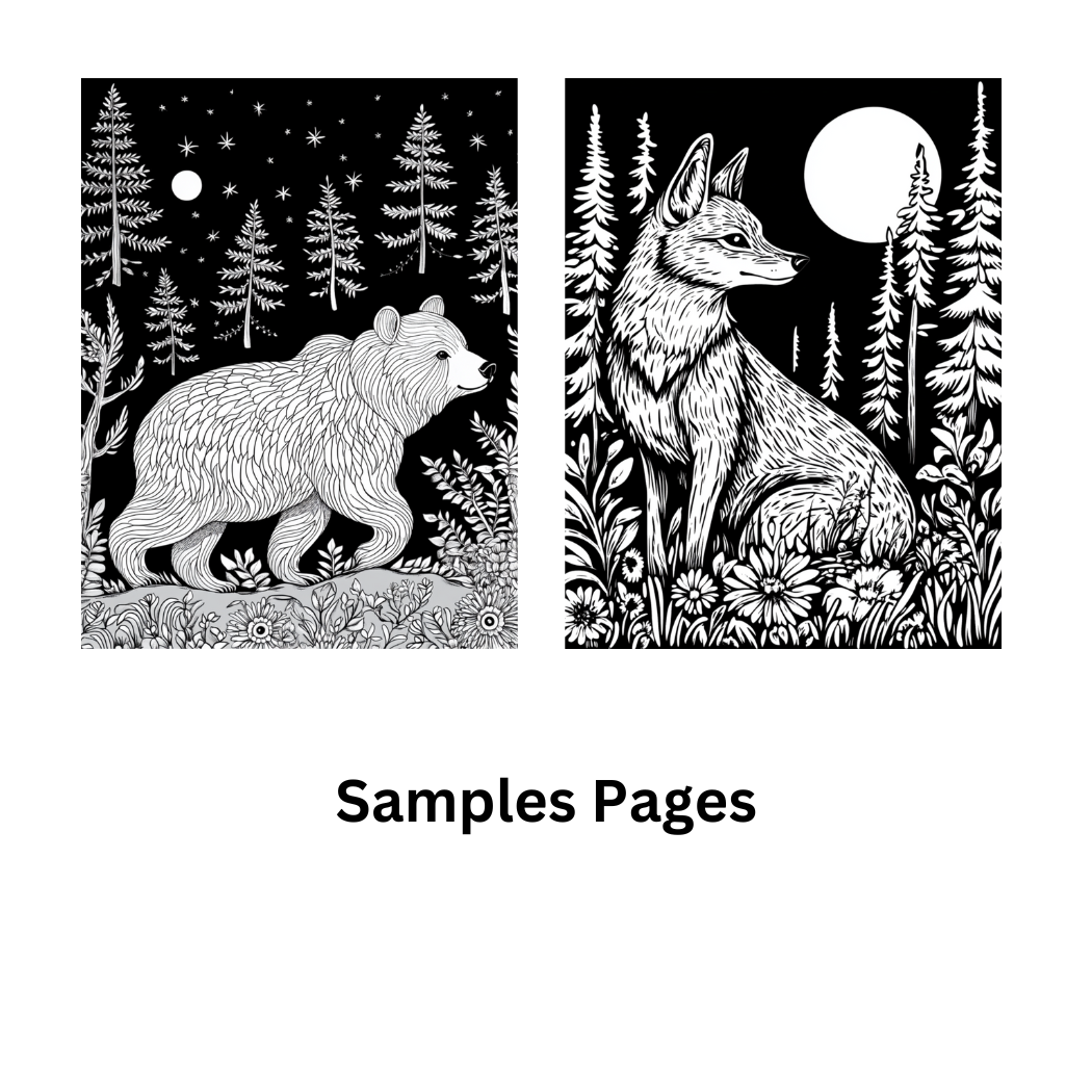 Woodland Wonders A Coloring Book of Cute Wild Forest Animals