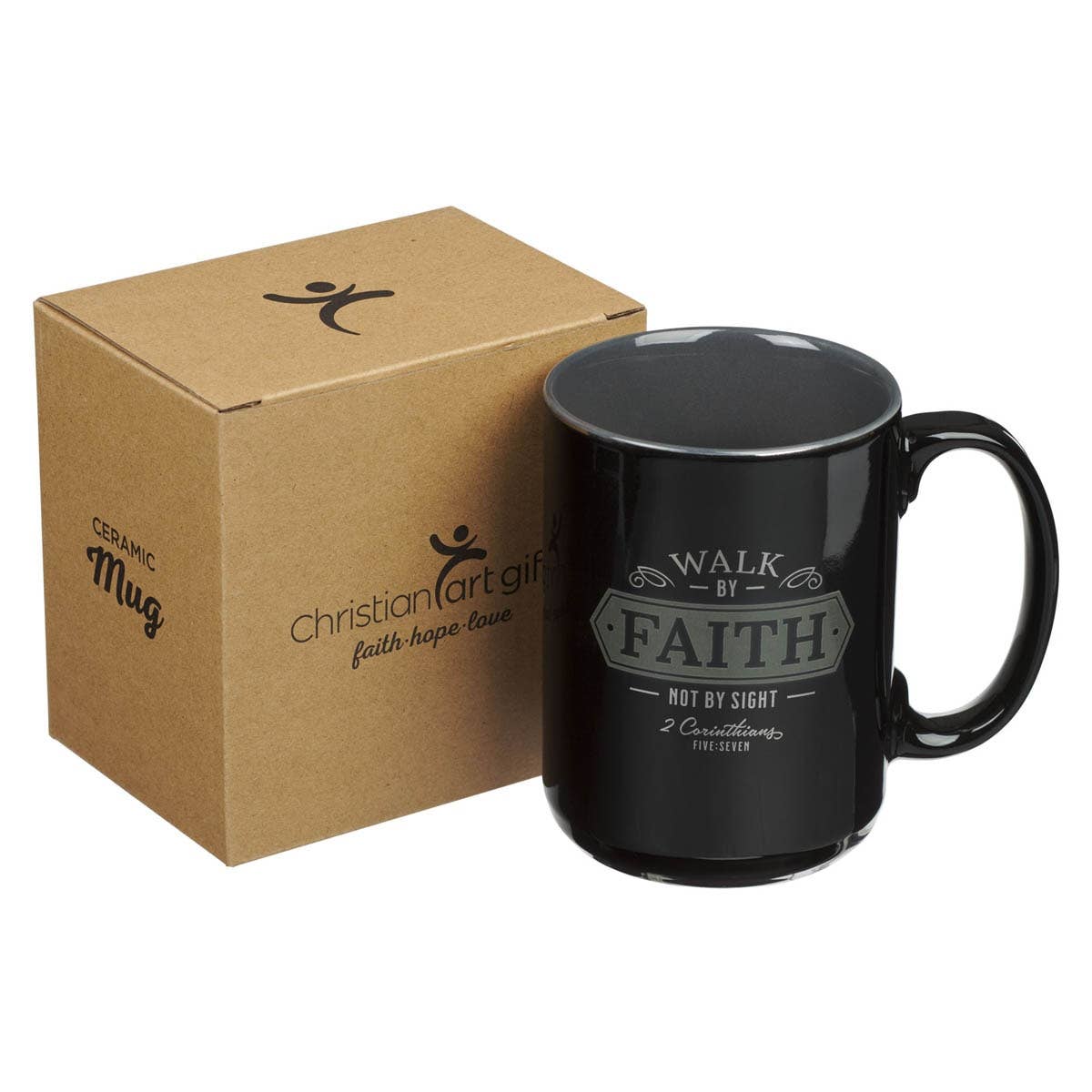 Mug Black/Gray Walk By Faith 2 Cor. 5:7
