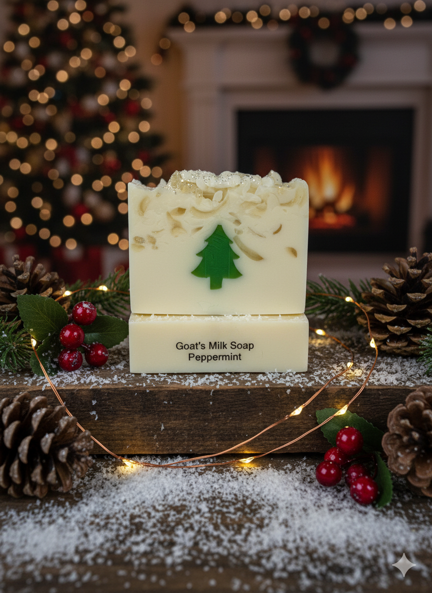 Christmas Bloom Soap – Festive Goat’s Milk Holiday Bar