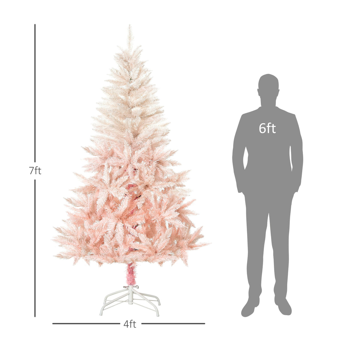 HOMCOM 7ft Unlit Spruce Artificial Christmas Tree