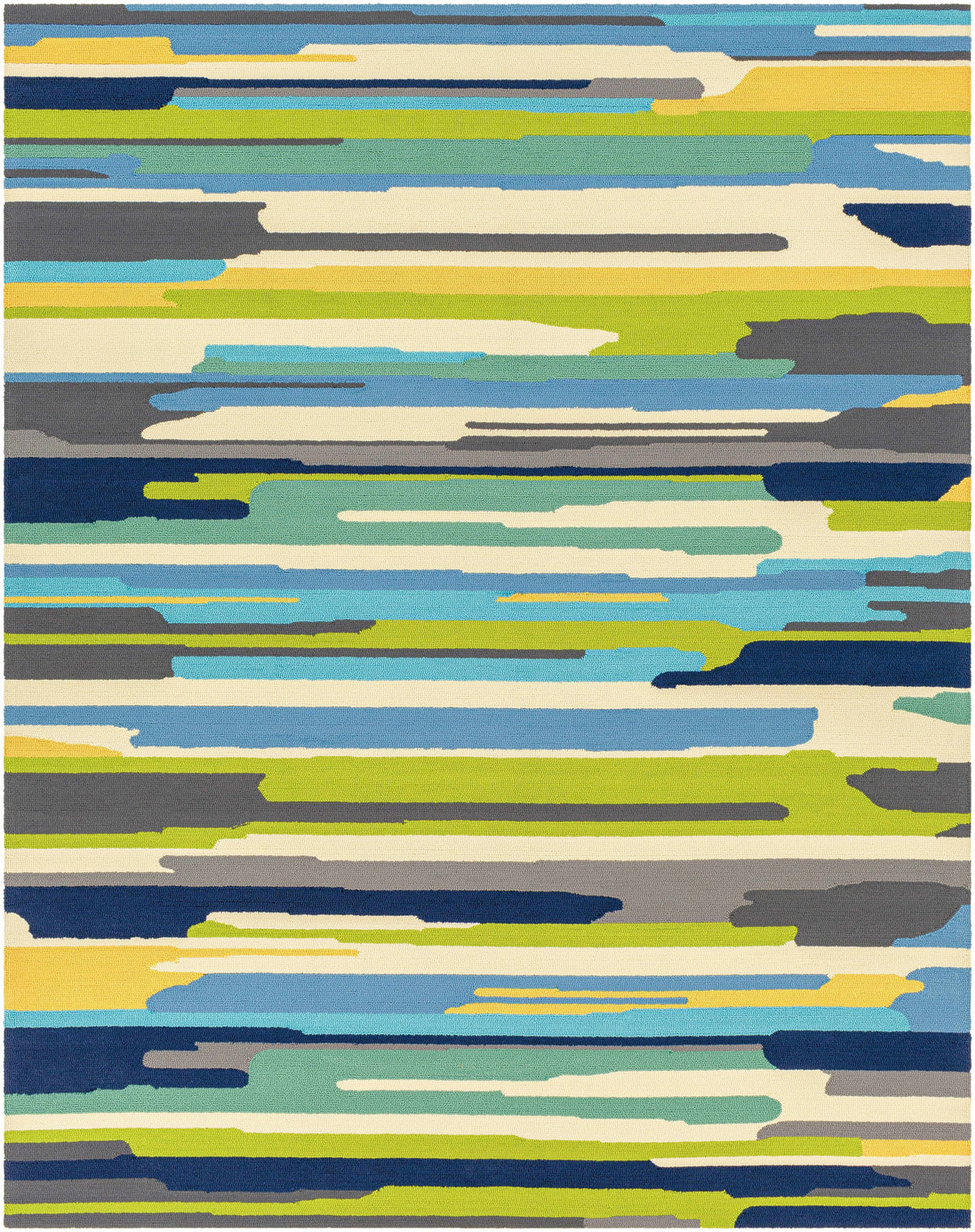 Ephrata Colorful Blue Outdoor Rug - Clearance