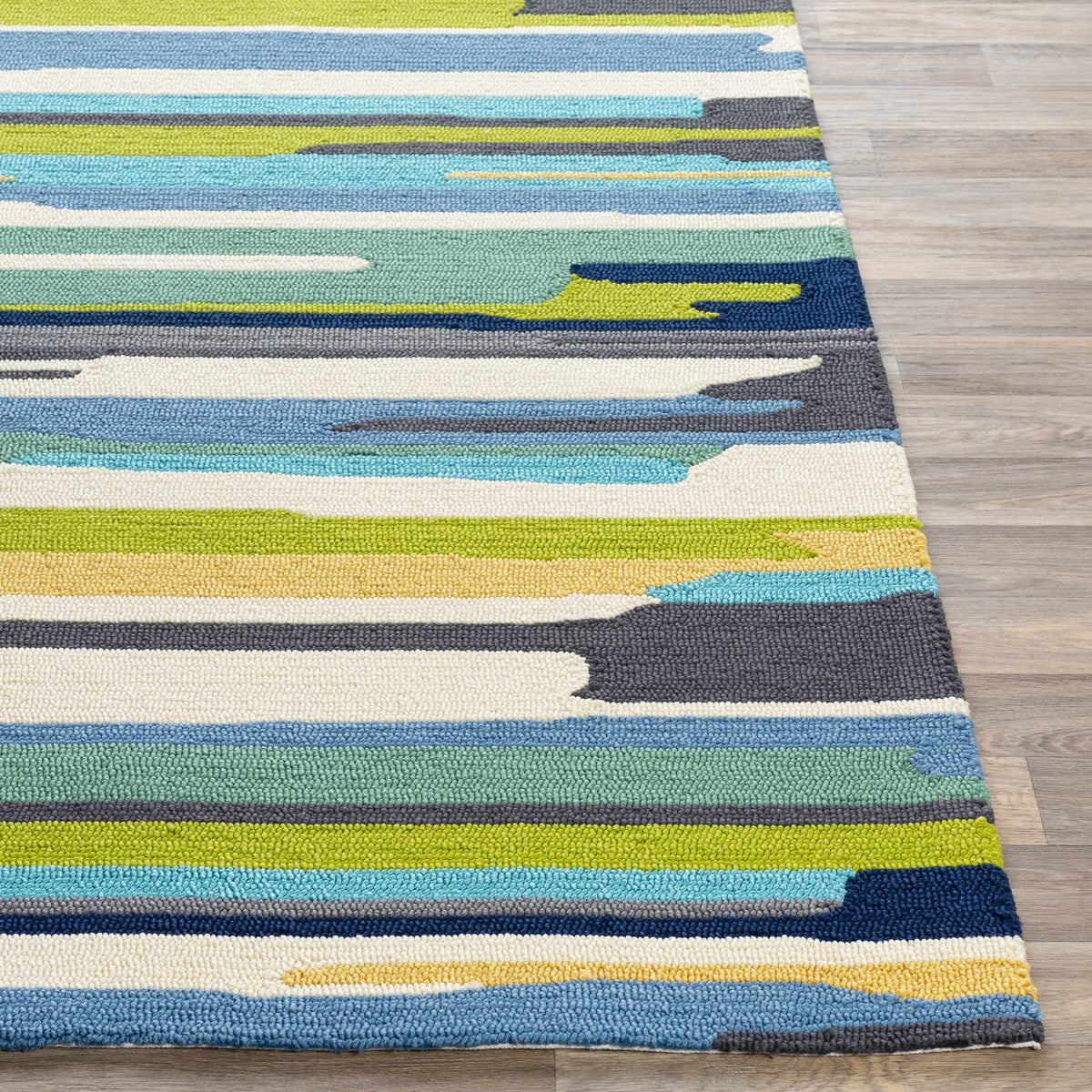 Ephrata Colorful Blue Outdoor Rug - Clearance