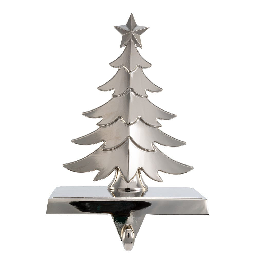 Polished Christmas Tree Stocking Hanger, Christmas stocking for mantel, fireplace or holiday decor from Cedar & Spice Gifts