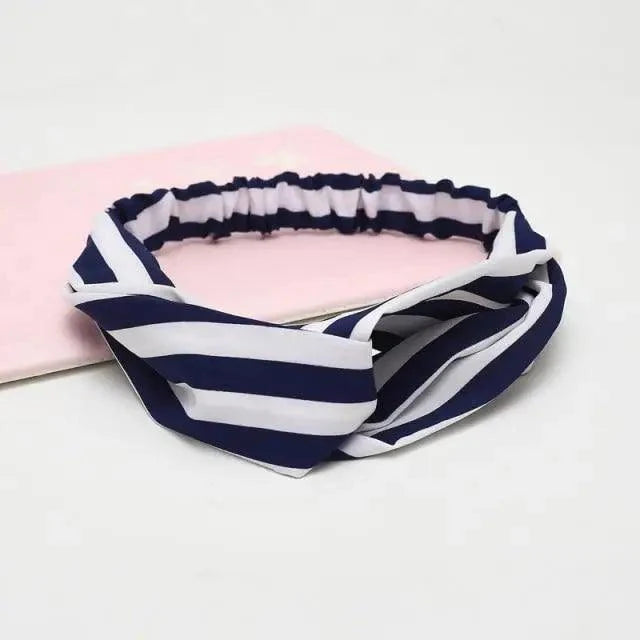 Luxury Women's Headband Vintage Cross Knot Elastic Hair Bands Soft Solid Hairband Girls Hair Accessories Floral Turban Bandanas Head Wrap
