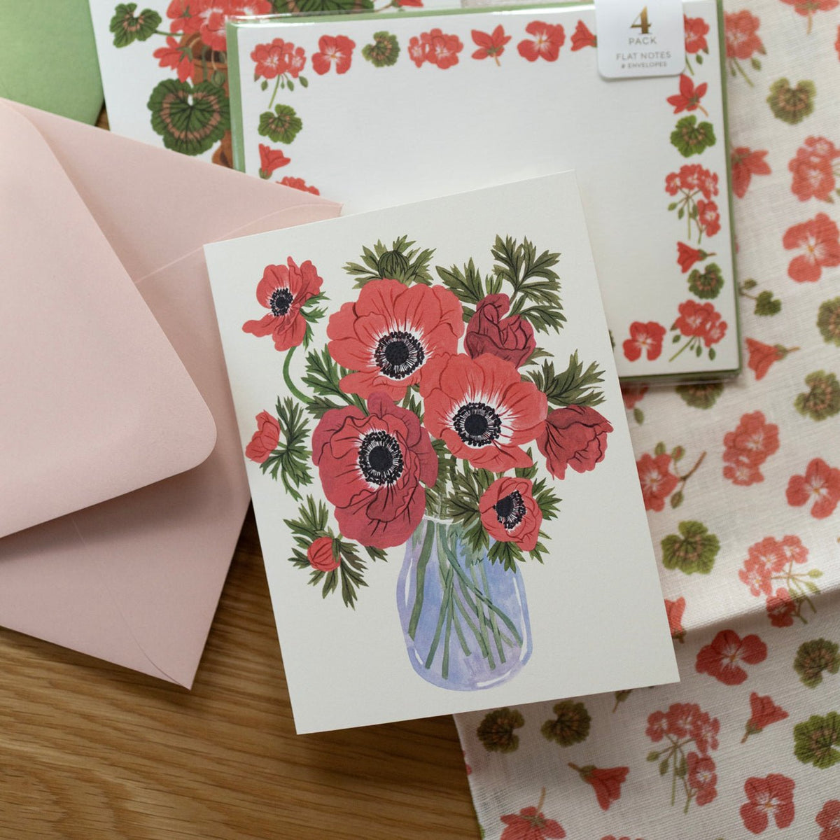 ANEMONE VASE | greeting card