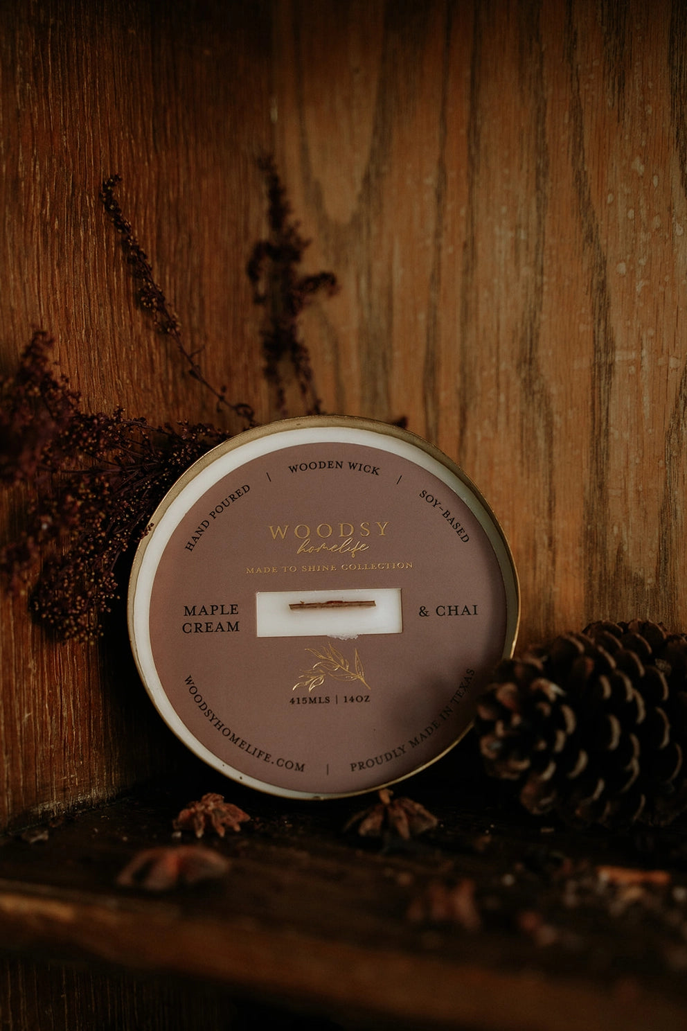 Winter/Holiday Brass Bowl Collection - 14oz /Soy/ Woodwick