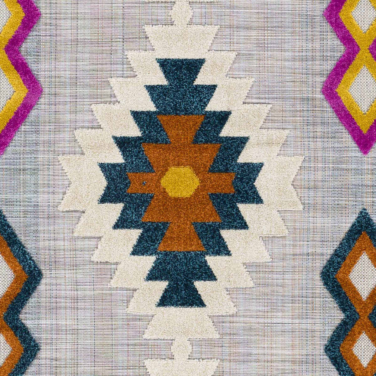 Alburg Southwestern Magenta Outdoor Carpet - Clearance
