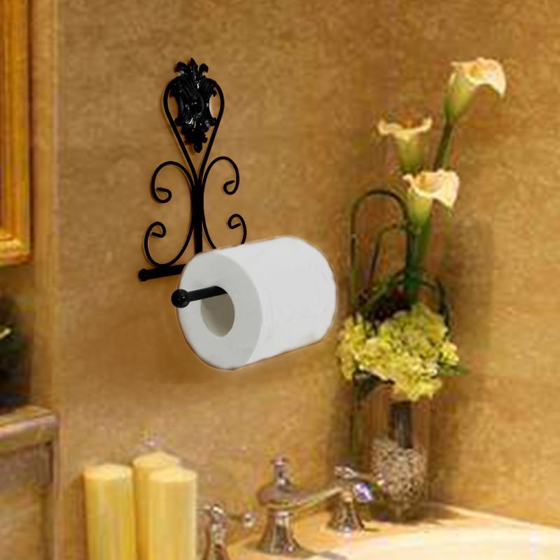 New Arrival Classic Bathroom accessories Vintage Iron Toilet Paper Towel Roll Holder Bathroom Wall Mount Rack Toilet Paper Roll Holder Cast Iron Wall Mounted Toilet Tissue Holder European Victorian Design
