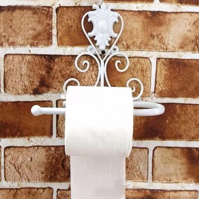 New Arrival Classic Bathroom accessories Vintage Iron Toilet Paper Towel Roll Holder Bathroom Wall Mount Rack Toilet Paper Roll Holder Cast Iron Wall Mounted Toilet Tissue Holder European Victorian Design