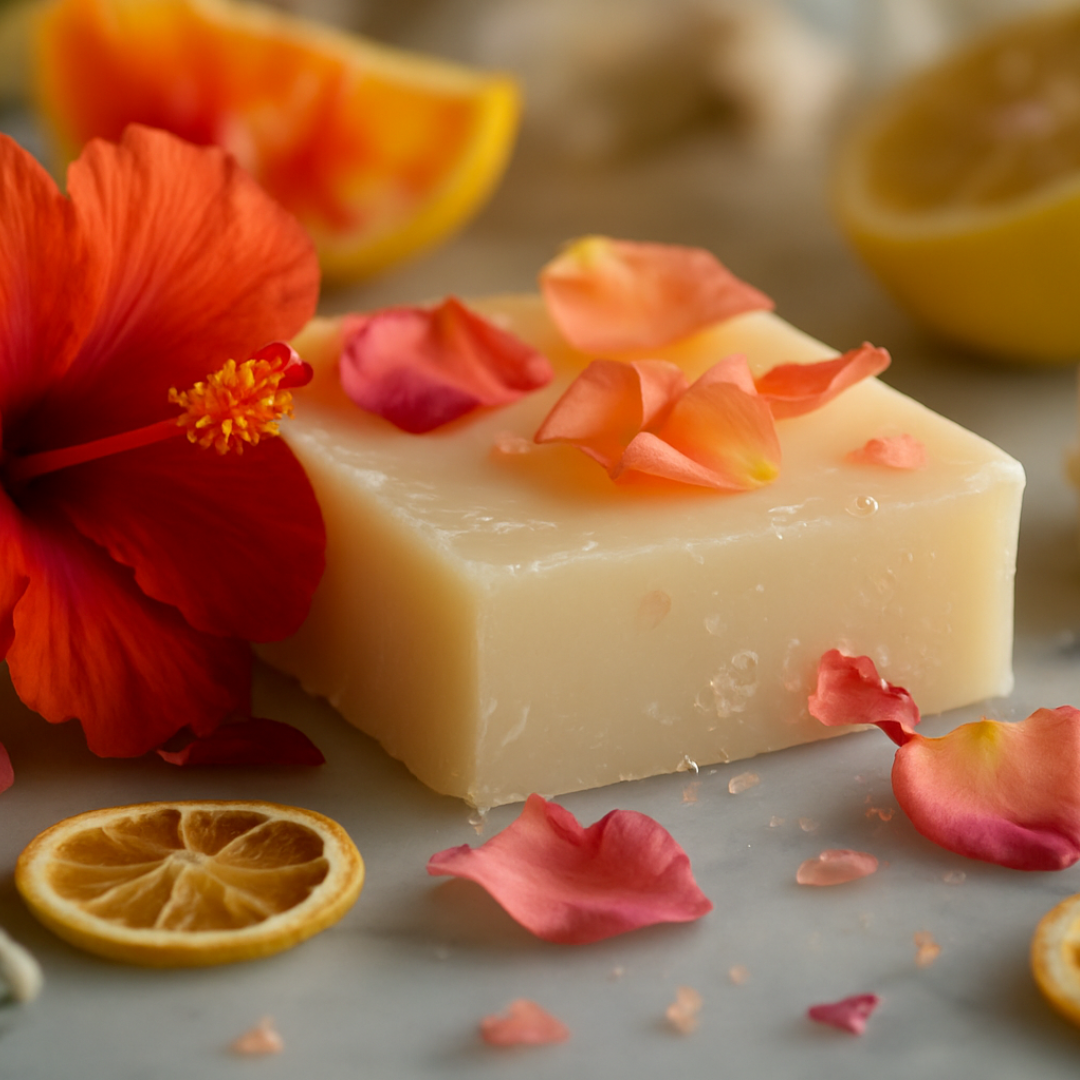 Orange Hibiscus Handmade Soap