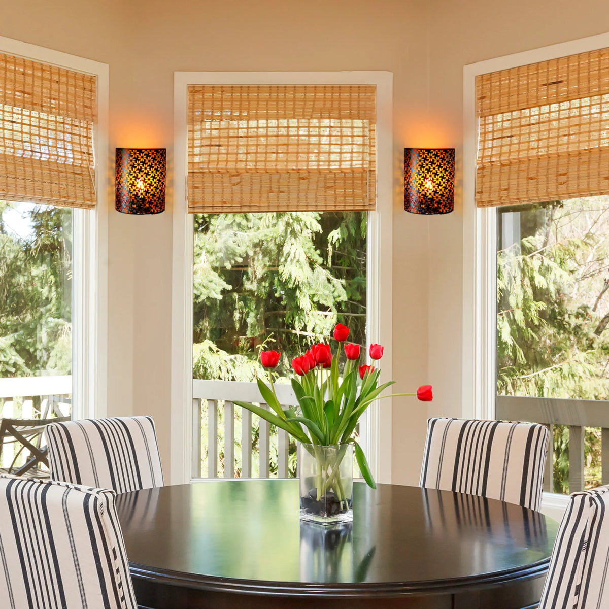 Set of 2-8''H Wall Sconce Lighting Lamps(Snowflake)