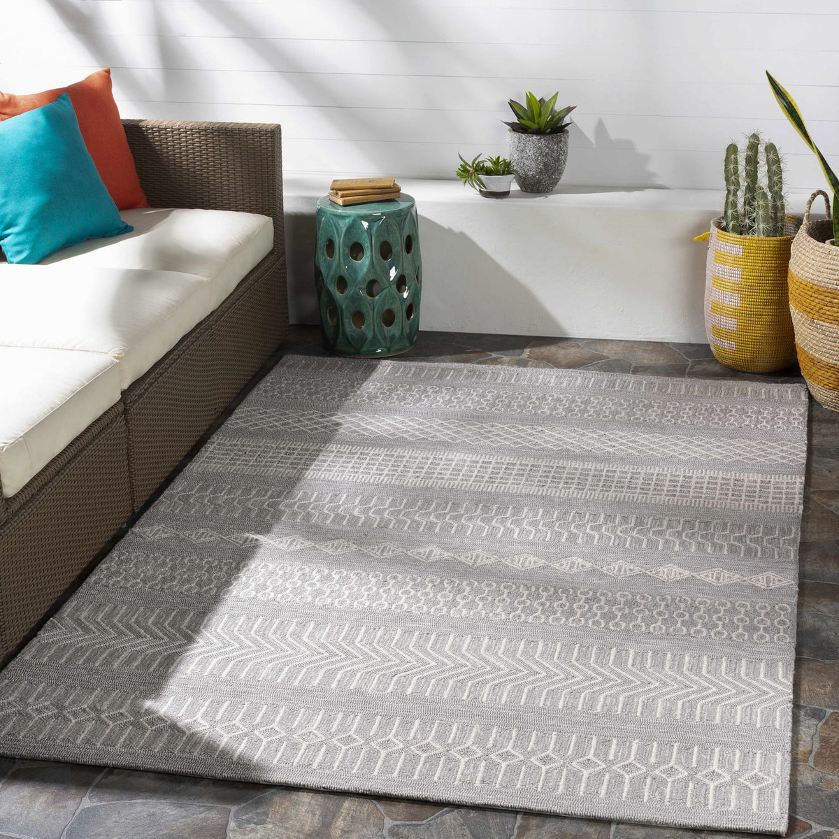 Pewsey Tribal Outdoor Area Rug - Clearance