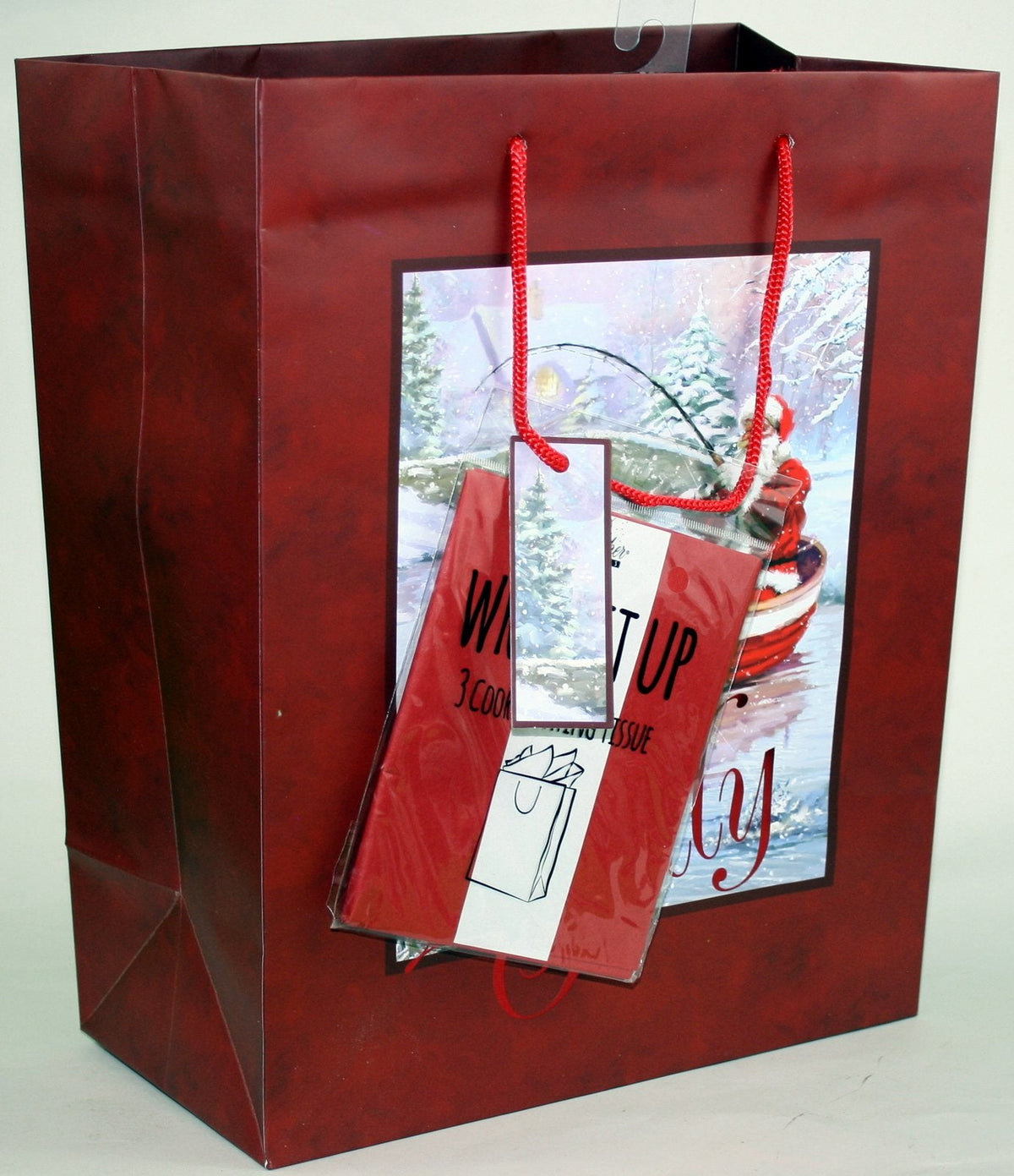 Traditional Gift Bag With Matching Tissue - Holiday Cheer Large