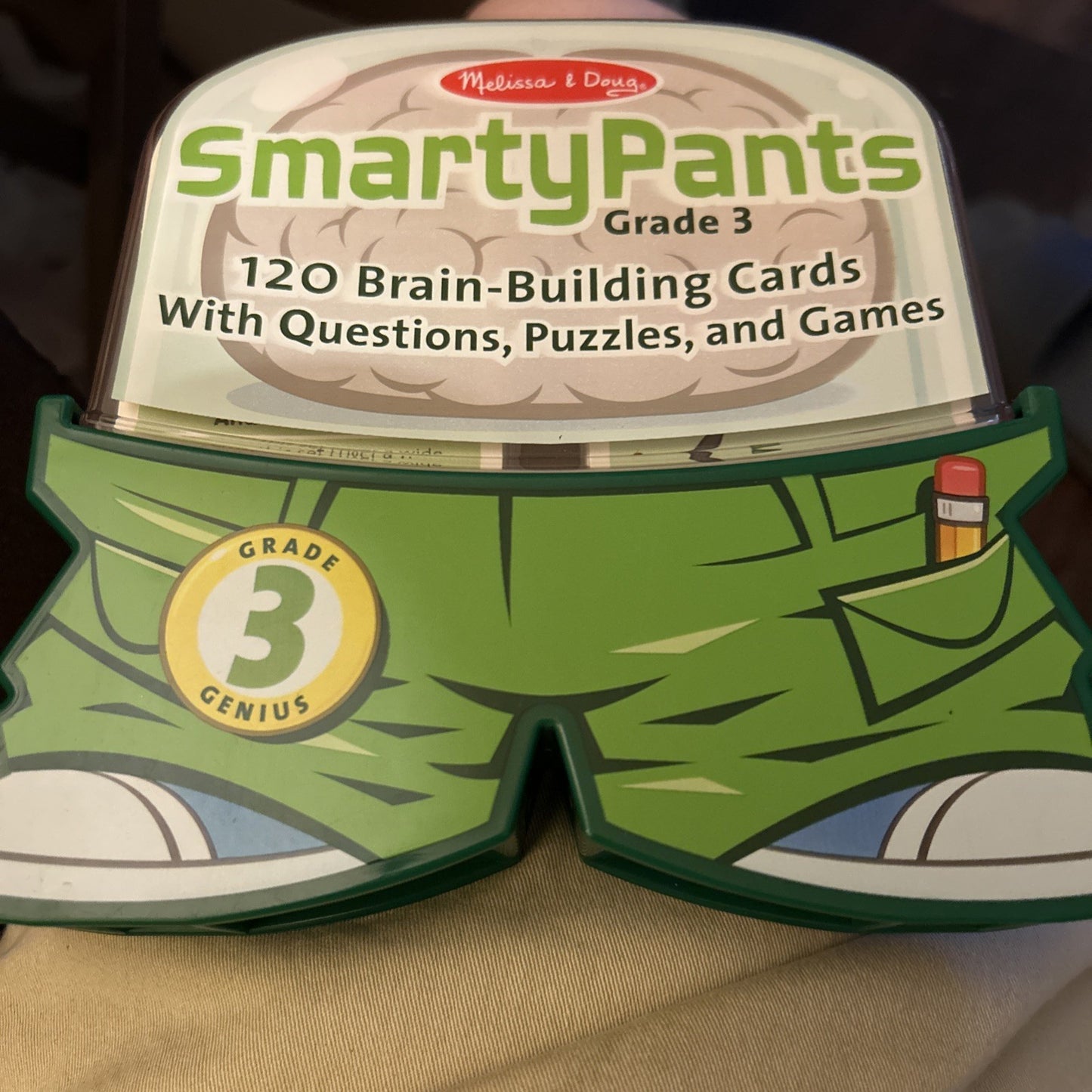 Smarty Pants- Melissa & Doug-120 Brain Building Cards with Questions Puzzles and Games